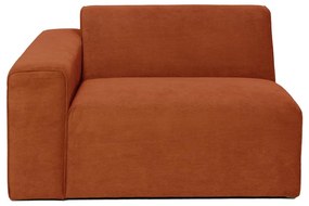 Modulo divano in velluto a coste arancione (angolo sinistro) Sting - Scandic