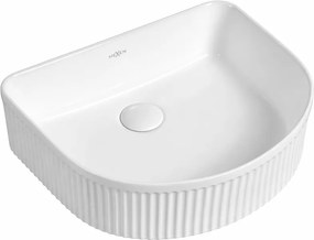 Mexen Grovo lavandino da appoggio scanalato 40 x 35 cm, bianco - 22304000