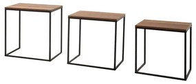 SET 3x Tavolino marrone