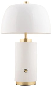 Lampada da tavolo dimmerabile a LED bianchi con paralume in metallo (altezza 30 cm) Freya - Leitmotiv