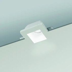 Faretto da incasso quadrato RUMBA in gesso verniciato Bianco 10x10 cm