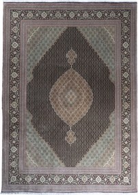 Tabriz Tappeto persiano 250x350 Nero (Iran) Annodato A Mano