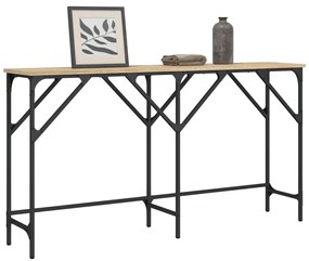 Tavolo consolle rovere sonoma 140x29x75 cm in legno multistrato