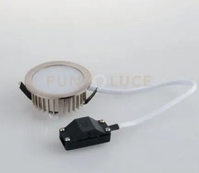 Incasso led fusion nichel in alluminio 5w 400lm 4000k 7x7x3,2cm inc...