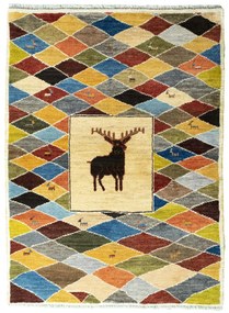 Gabbeh Tappeto 110 x 150 (Iran) Annodato A Mano