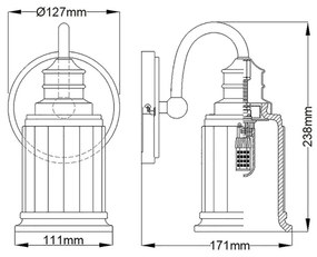 Quoizel QZ-SWELL1-BB-BATH - Lampada LED da bagno SWELL 1xG9/3W/230V IP44
