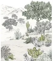 Isidore Leroy Carta da parati panoramica Succulentes Naturel - Panel A