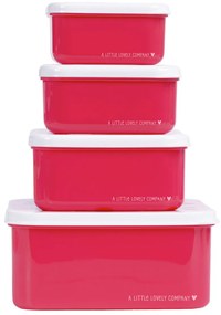 A Little Lovely Company - set di quattro scatole merenda - ciliegie