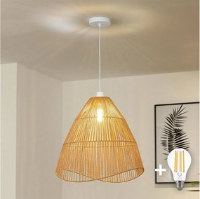 Brilagi - Lampada a sospensione LED su cavo CERIA BOHO 1xE27/40W/230V Ø 50 cm marrone