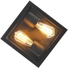 Lampada da soffitto intelligente nera IP44 2 luci incl. Wifi ST64 - Charlois