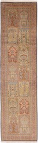 Cashmere Silk Tappeto 80 x 310 (Indian) Annodato A Mano