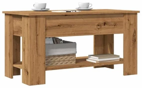 Tavolino Salotto Rovere Artigianale 101x49x52 Cm İn Truciolato /