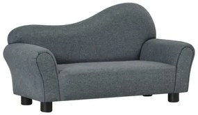 Divano per Bambini Grigio in Tessuto