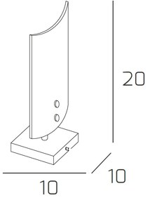 Abatjour Contemporaneo Shadow Metallo Bianco Vetro Foglia Argento 1 Luce G9