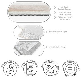Tappeto color crema lavabile 120x180 cm Komodo Beach – Mila Home