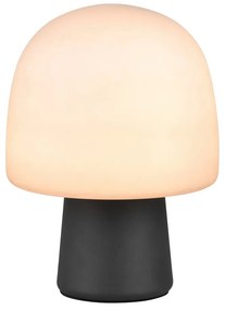 Lampada da tavolo bianca e nera con paralume in vetro (altezza 27 cm) Steen - Trio