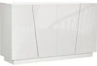 Mobile Multiuso 4 Ante 150x40x88 cm in Truciolato Bianco