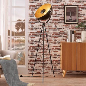 Lampada da terra Meline Lindby, Nero, Soggiorno / Sala da pranzo, Metallo, Moderno, Lampada da terra