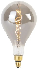 Lampadina a filamento a spirale LED E27 dimmerabile A165 fumé 4W 120lm 1800K