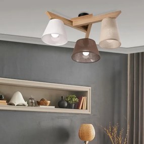 Brilagi - LED  Lampadario a plafone ANTHONY 3xE14/40W/230V quercia