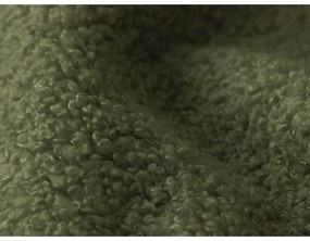 Divano angolare verde allungabile/con contenitore (con penisola a sinistra/con chaise lounge) con rivestimento in bouclé Pele – Makamii