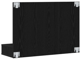 Armadio specchio led  in rovere nero - 90x31,5x62 cm