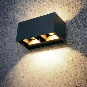 Brilagi - DOUBLE CUBE Lampada da parete a LED per esterni LED/12W/230V antracite IP65