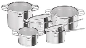 Tefal - Set di 10 pentole NORDICA in acciaio inox