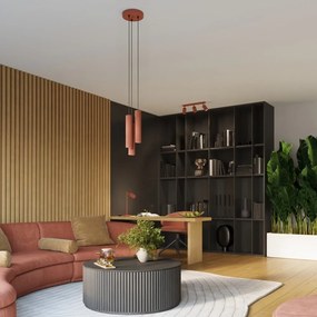 Lampadario color mattone ø 19,5 cm Gleam – Sollux