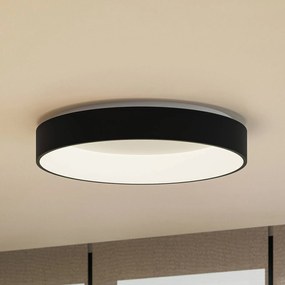 Arcchio Plafoniera LED Aleksi, Ø 60 cm, nero, metallo, CCT