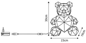 Globo 28058 - Decorazione da tavolo LED BRONDAR LED/6W/5V USB orso