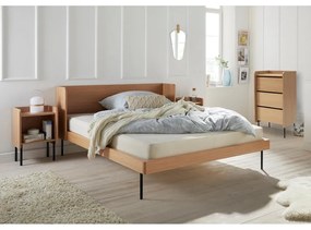 Letto matrimoniale colore naturale in rovere 160x200 cm Wrap - Bonami Selection