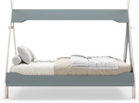 Letto per bambini in legno di pino color petrolio 90x190 cm Nora - Marckeric