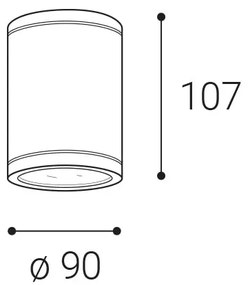 LED2-LED Faretto da esterno TUBO LED/10W/230V IP65 3000K/4000K/5700K nero