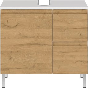 Mobile bianco sotto il lavabo in rovere 60x56 cm Torrance - Germania