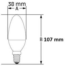 Lampada LED E14 6W Dimmerabile Colore Bianco Naturale 4.000-4.500K