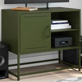 Mobile Tv Verde Oliva 68x39x60,5 Cm İn Acciaio /