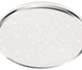 Plafoniera LED bagno moderno Acorus, argento Ø 33 cm, luce naturale