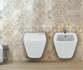 Ideal standard i.life b coppia sanitari sospesi bidet e vaso con sedile slim rallentato bianco