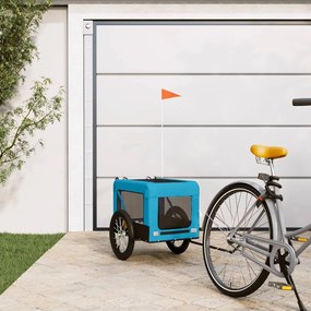 Rimorchio Da Bici Per Animali Blu E Nero Oxford E Ferro /