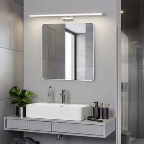 Brilagi - Specchio da bagno con luce LED VESTRA, 15 W/230 V, 80 cm, IP44, cromato