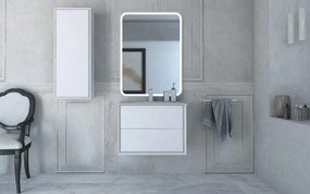 Mobile da bagno sotto lavabo BADEN HAUS Bellagio bianco laccato opaco L 70 x H 48 x P 46 cm 2 cassetti, lavabo non incluso