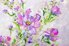 Carta da parati – Fiori estivi dipinti