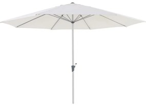 Ombrellone a palo centrale bianco Aura NATERIAL Ø 394 cm con telo bianco