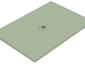 Piatto doccia in ceramica extra slim verde L 90 x L 70 cm