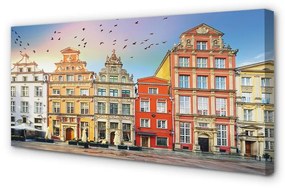 Quadro su tela Edifici per la città vecchia di Darńsk 100x50 cm