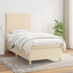 Giroletto A Molle Con Materasso Crema 100x200 Cm İn Tessuto /