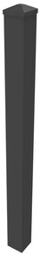 Palo per cancello MAIA in alluminio finitura verniciato Grigio H 250 cm x L 12 cm x P 12 cm