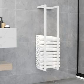 Portasciugamani Bianco 25x20x95 Cm İn Acciaio /