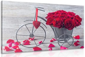 Stampa su tela – Bicicletta piena di rose